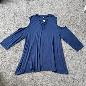 Miss Dottie's 3/4 Length Cold Shoulder Tunic